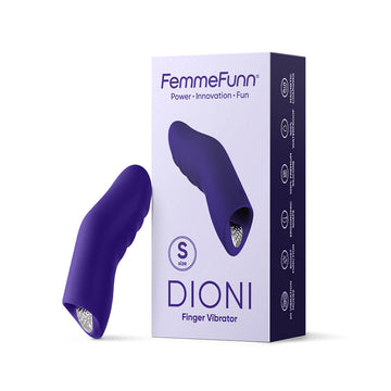 FemmeFunn Dioni Rechargeable Silicone Finger Vibrator Large Dark Purple