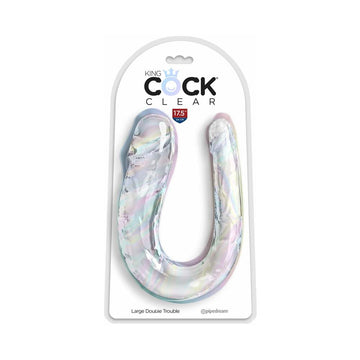 King Cock Clear Large Double Trouble Dildo