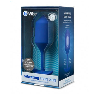 B-Vibe Vibrating Snug Plug 4 Prostate Massager: Ultimate Comfort and Stimulation - Navy