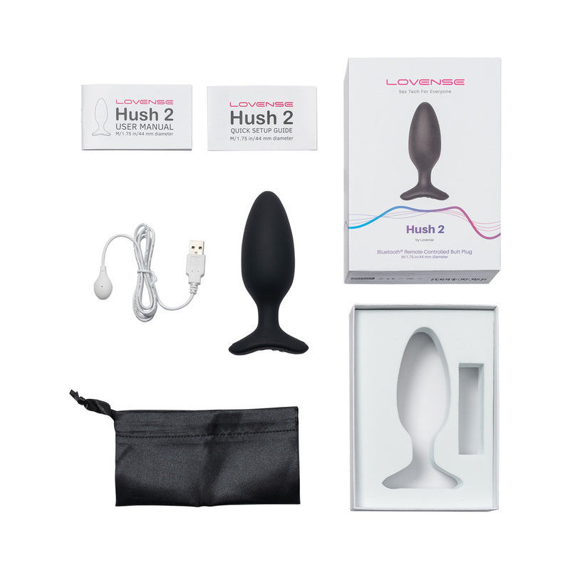 Lovense Hush 2 Bluetooth Remote-Controlled Vibrating Butt Plug (M)