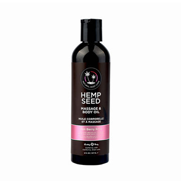Earthly Body Hemp Seed Massage & Body Oil - Berry Rose - 8 oz.