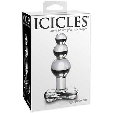 Pipedream Icicles No. 47 Beaded 4 in. Glass Anal Plug Clear