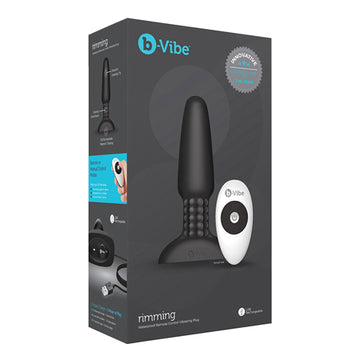 b-Vibe Rimming 2 Rotating and Vibrating Remote Control Plug Black