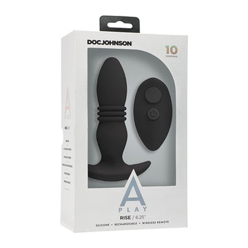 A-Play RISE Rechargeable Silicone Anal Plug with Remote Black