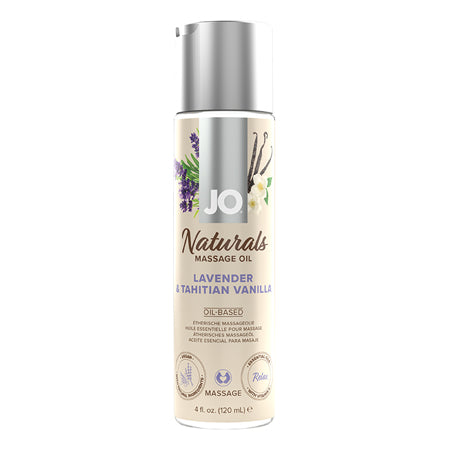 JO Naturals Massage Oil Lavender & Tahitian Vanilla 4 oz.