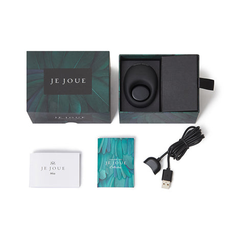 Je Joue Mio Rechargeable Vibrating Silicone Cock Ring Black