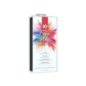 JO Four Play Water-Based Lubricant Variety Pack 10 mL Foil 8-Pack