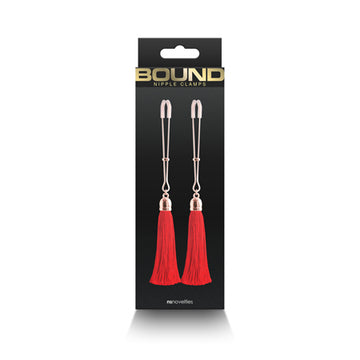 Bound Nipple Clamps T1 Red