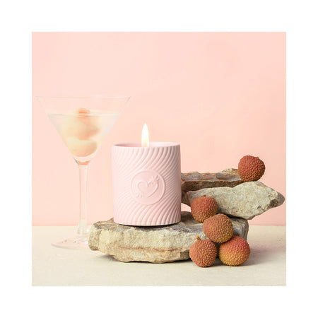 HighOnLove Pink Massage Candle Litchi Martini