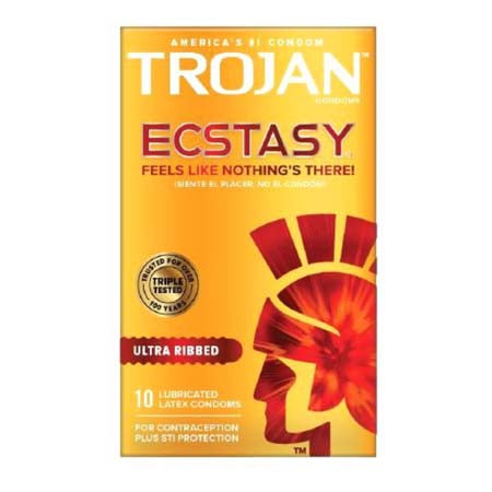 Shop Trojan Ecstasy Ultra Ribbed Condoms - Pleasure & Intimacy 