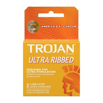 Shop Trojan Ultra Ribbed Latex Condoms - Pleasure & Intimacy 